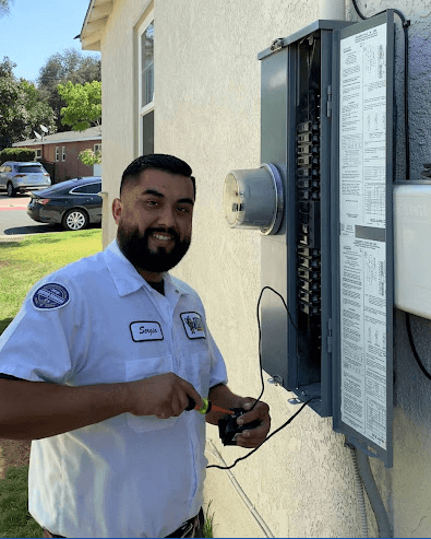 Spot On Electrician servicing a home in Orange County